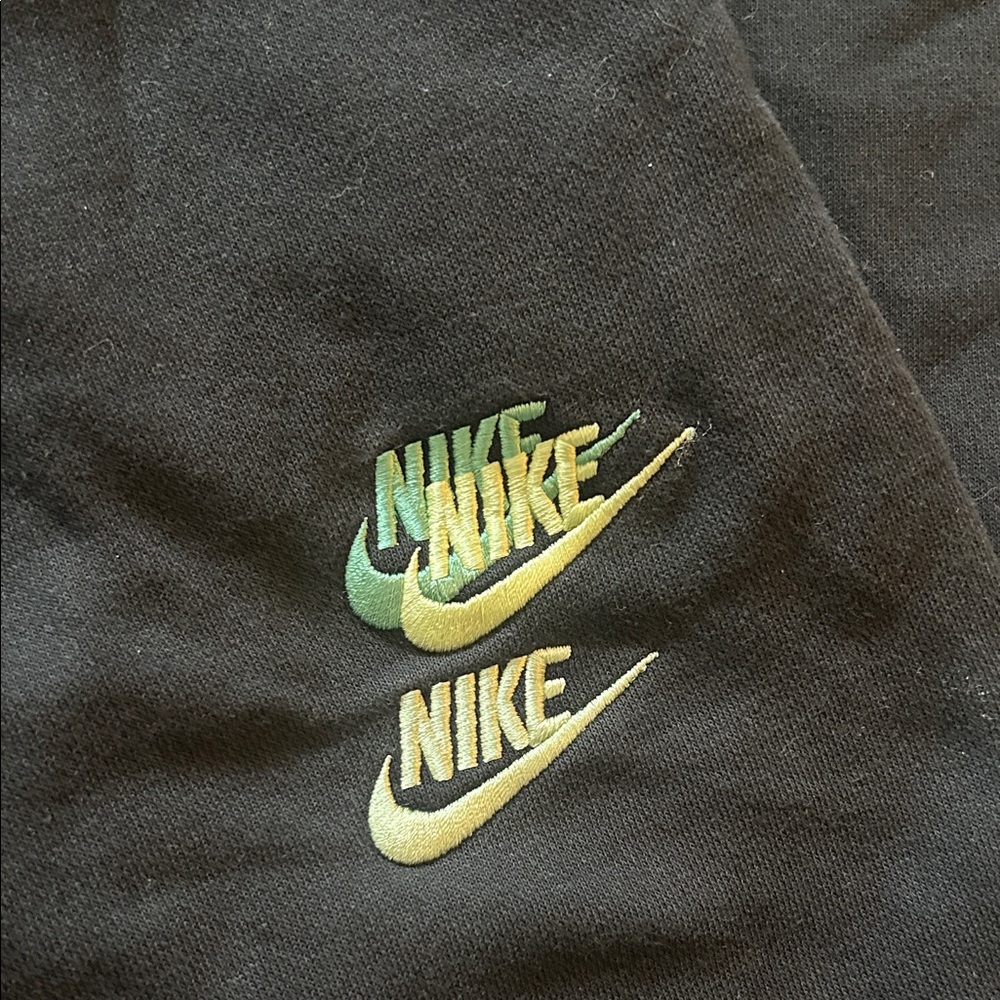 Nike Black Sweatpants with White and Green Logos - Picture 3 of 9
